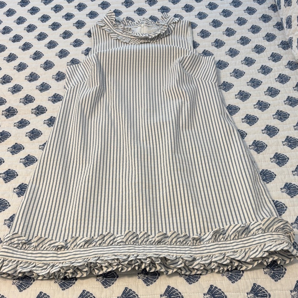 Eliza J Blue and White Striped Dress